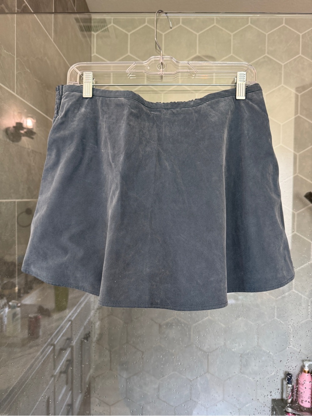 We The Free Varsity Navy Suede Skort